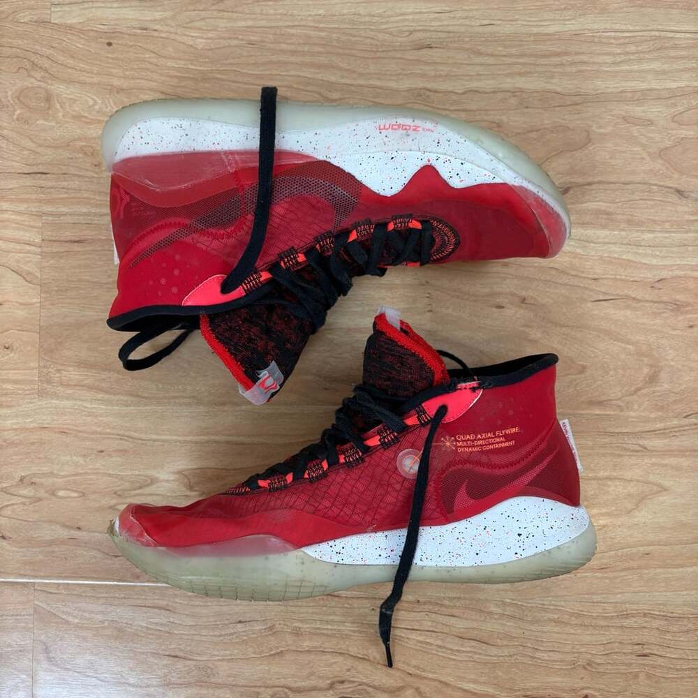 Size 10 Nike Zoom KD 12 University Red Basketball Shoes AR4229-600